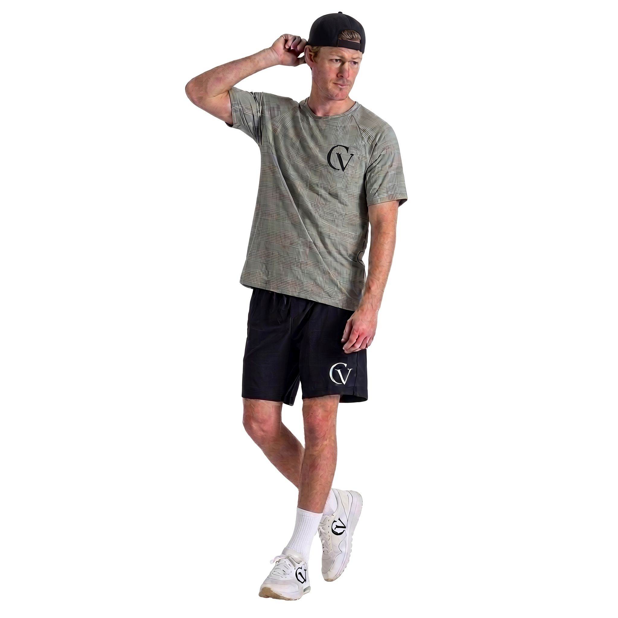 Calivium CV Men's Athletic T-Shirt & Shorts Set (2-Piece Combo)