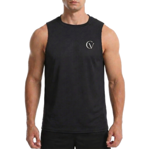 Calivium CV Men's Black Sleeveless Gym Tank Top