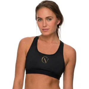Calivium CV Women's Black Racerback Sports Bra